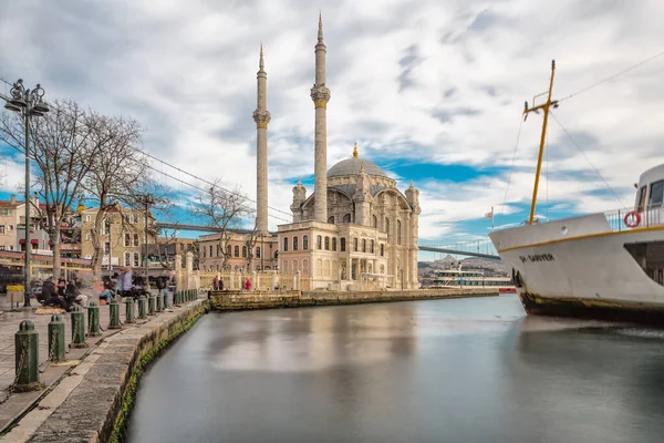 Ortakoy Mosquée Sunsire Istanbul Turquie — Photo