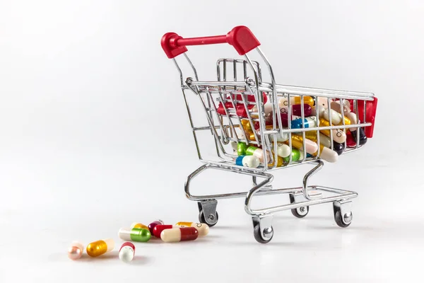 Medical Pills Shopping Cart — Foto Stock