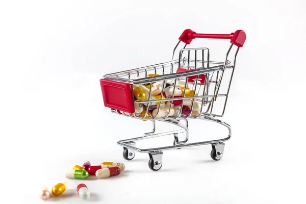 Medical Pills Shopping Cart — Stock fotografie