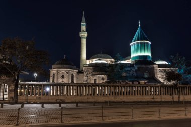 Mevlana Mosque and Museum in Konya, Turkey. clipart