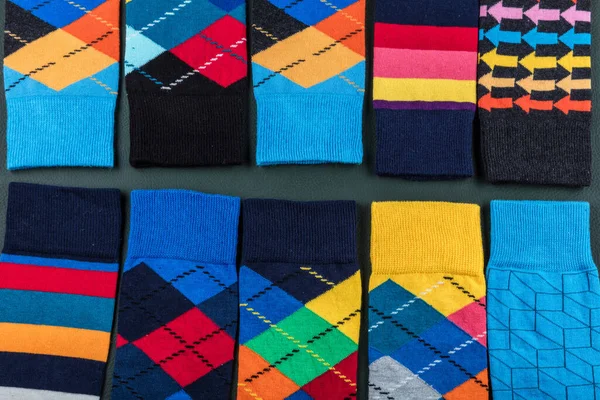 Luxury men socks. Colorful Men\'s Socks on white background
