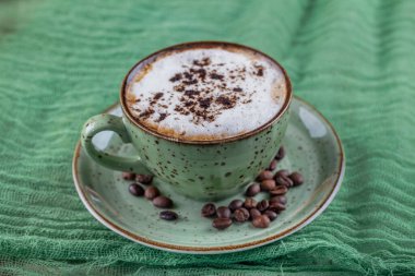 kapuçino ahşap masa kahve fincan