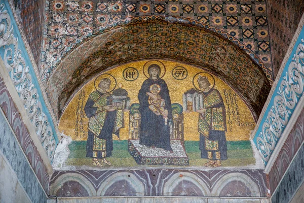 Interior Mosaics Hagia Sophia Istanbul Turkey — Stockfoto