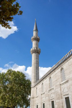 The detailed architecture of the Fatih Mosque or the Conqueror's Mosque is one of the largest mosques in Istanbul, located in the European part of the city in the Fatih district.