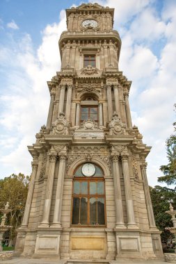 Dolmabahce Clock Tower is a clock tower located outside the Dolmabahce Palace in Istanbul.