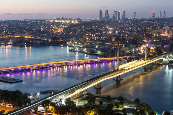 Evening View City Istanbul Turkey — стоковое фото