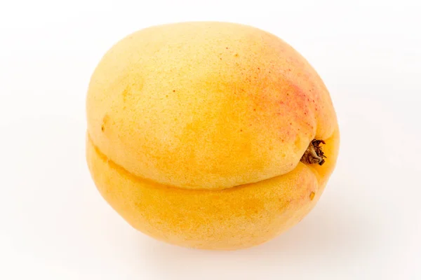 Ripe Yellow Apricot Isolated White Background — Stock Photo, Image