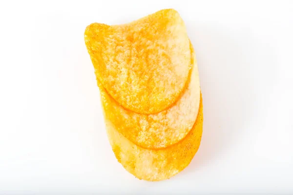 Nahaufnahme Von Frischen Kartoffelchips — Stockfoto