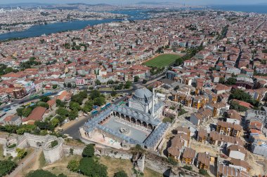 İspanya 'nın Barselona şehrinin hava manzarası