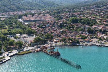 Antalya - Türkiye 29 Mayıs 2017; Antalya Kaleici 'nin panoramik görüşü. Antalya Türkiye.