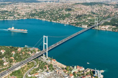 İstanbul, Türkiye 'deki Boğaz Köprüsü