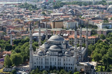 İspanya 'nın Barselona şehrinin hava manzarası