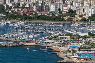 Antalya - Türkiye 29 Mayıs 2017; Antalya Kaleici 'nin panoramik görüşü. Antalya Türkiye.