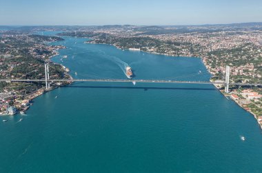 İstanbul, Türkiye 'deki Boğaz Köprüsü