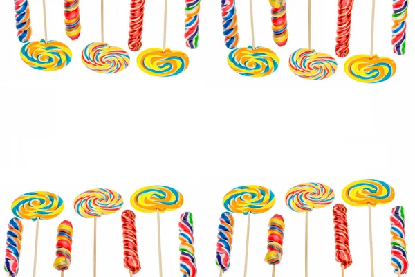 Świąteczne Cukierki Zbliżenie Trzciny Cukrowej Izolowane Białym Tle — Zdjęcie stockowe