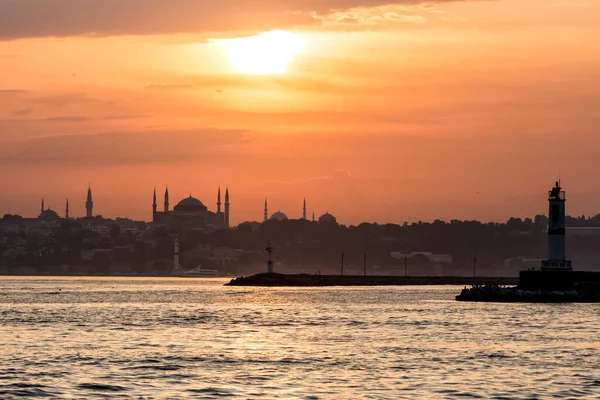 Hagia Sophia Isztambulban Bizánci Építészet Világhírű Emlékműve Kilátás Szent Sophia — Stock Fotó