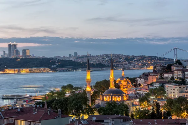 Ночной Вид Город Istanbul Индейка — стоковое фото
