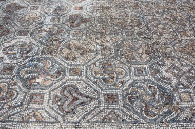 old window with a pattern of the ancient tiles