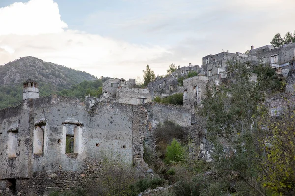 Histórico Pueblo Lycian Kayakoy Fethiye Mugla Turquía Ciudad Fantasma Kayakoy — Foto de Stock