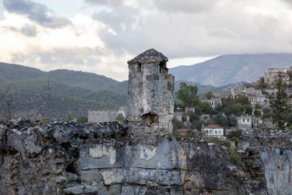 Histórico Pueblo Lycian Kayakoy Fethiye Mugla Turquía Ciudad Fantasma Kayakoy — Foto de Stock