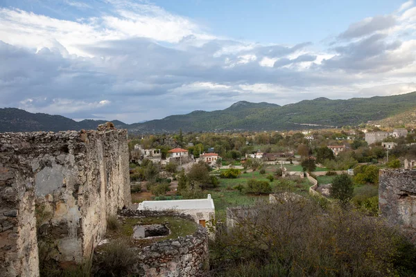 Histórico Pueblo Lycian Kayakoy Fethiye Mugla Turquía Ciudad Fantasma Kayakoy — Foto de Stock