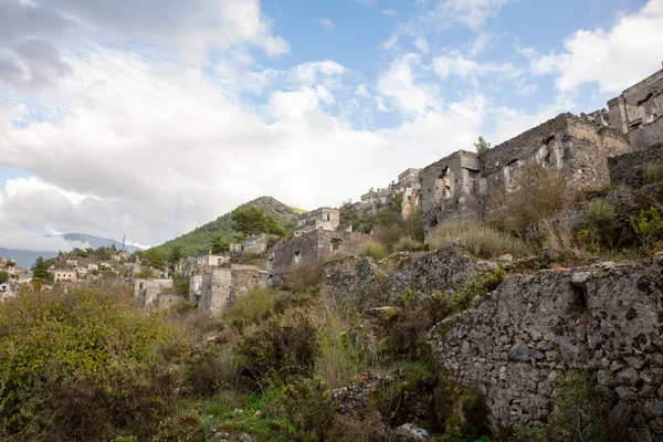 Escaleras Piedra Colina Pueblo Kayakoy Fethiye Turquía Kayakoy Una Ciudad — Foto de Stock