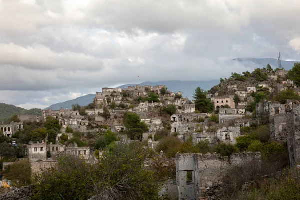 Escaleras Piedra Colina Pueblo Kayakoy Fethiye Turquía Kayakoy Una Ciudad — Foto de Stock