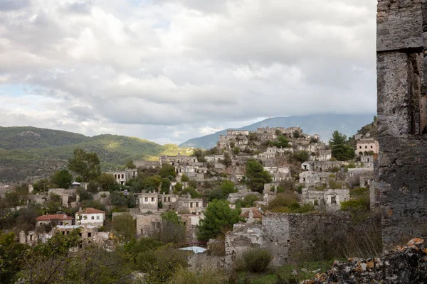 Escaleras Piedra Colina Pueblo Kayakoy Fethiye Turquía Kayakoy Una Ciudad — Foto de Stock