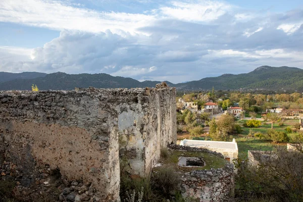 Abandonado Pueblo Griego Kayakoy Fethiye Turquía Casas Griegas Antiguas Kayakoy — Foto de Stock