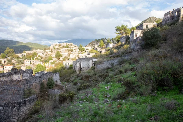 Abandonado Pueblo Griego Kayakoy Fethiye Turquía Casas Griegas Antiguas Kayakoy — Foto de Stock