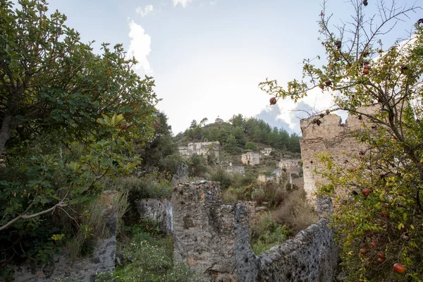 Histórico Pueblo Lycian Kayakoy Fethiye Mugla Turquía Ciudad Fantasma Kayakoy — Foto de Stock