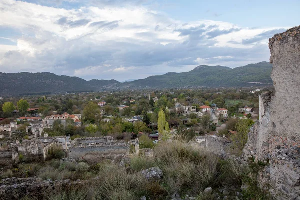 Histórico Pueblo Lycian Kayakoy Fethiye Mugla Turquía Ciudad Fantasma Kayakoy — Foto de Stock