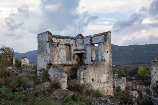 Histórico Pueblo Lycian Kayakoy Fethiye Mugla Turquía Ciudad Fantasma Kayakoy — Foto de Stock
