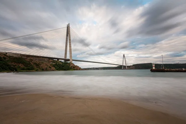 Longa Exposição Com Filtro Terceira Ponte Ponte Selim Yavuz Sultão — Fotografia de Stock