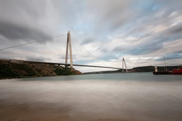 Long Exposure Filter Third Bridge Yavuz Sultan Selim Bridge Istanbul — Stock Photo, Image
