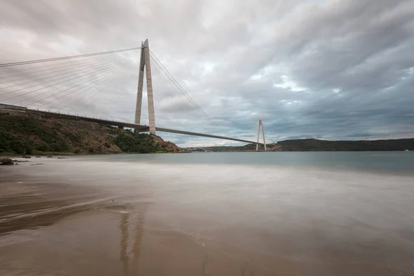 Longa Exposição Com Filtro Terceira Ponte Ponte Selim Yavuz Sultão — Fotografia de Stock