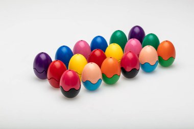 Toksik olmayan silinebilen boya kalemleri seti. Şeftali aromalı yumurta. Çocuk Pastel Boyaları Yumurta Şekli Pastel Pastalar.