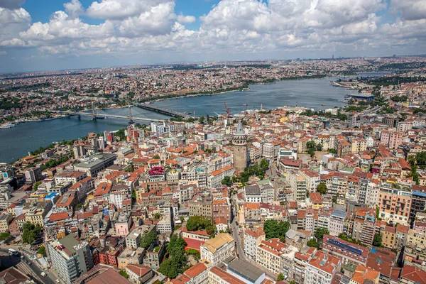 Istanbul Turkey June 2013 Istanbul Landscape Helicopter View Galata Karakoy — Stock Photo, Image