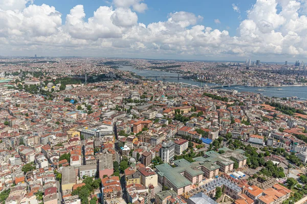 Istanbul aerial photo; Sultanahmet Square, Cemberlitas, Grand Bazaar, Beyazit Square, view from helicopter.