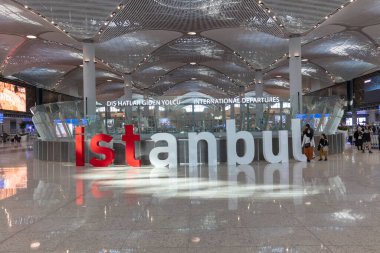 İstanbul / Türkiye - 21 Nisan 2019; Yeni İstanbul Havaalanı Terminali. Üçüncü İstanbul Havaalanı.
