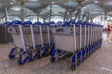 İstanbul / Türkiye - 21 Nisan 2019; Yeni İstanbul Havaalanı Terminali. Üçüncü İstanbul Havaalanı.