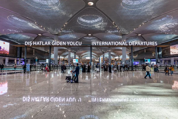 Istambul Turquia Abril 2019 New Istanbul Airport Terminal Terceiro Aeroporto — Fotografia de Stock