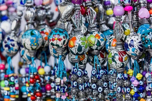 Beautiful Decorative Amulets Hanging Market Istanbul — стоковое фото