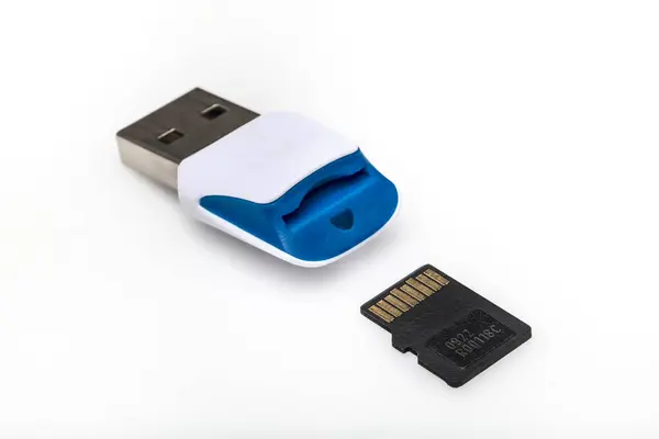 Lecteur Flash Usb Sur Fond Blanc — Photo