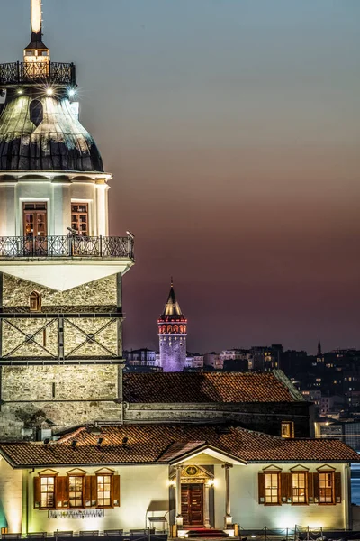 Torre Doncella Torre Galata Estambul Turquía — Foto de Stock