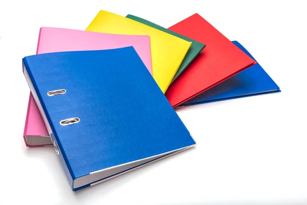 Colorful Notebooks Book Isolated White Background — Fotografia de Stock