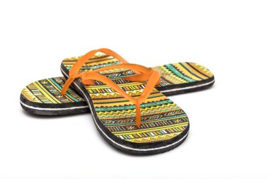 Havuz Terliği - beyaz arkaplanda izole edilmiş deniz terliği.