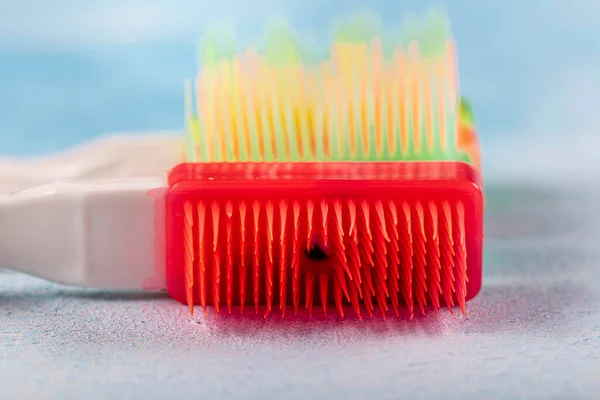 Self Pasty Disposable Toothbrush Dental Health Concept — Stock Photo, Image