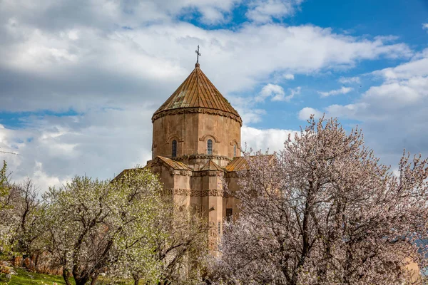 Erstaunliche Frühling Ansicht Der Armenischen Kirche Des Heiligen Kreuzes Auf — Stockfoto