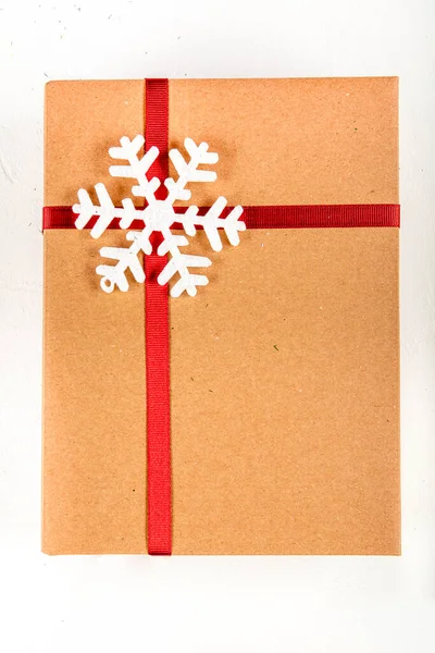 Caja Regalo Con Tema Navideño Tema Celebración Con Regalos Navidad —  Fotos de Stock